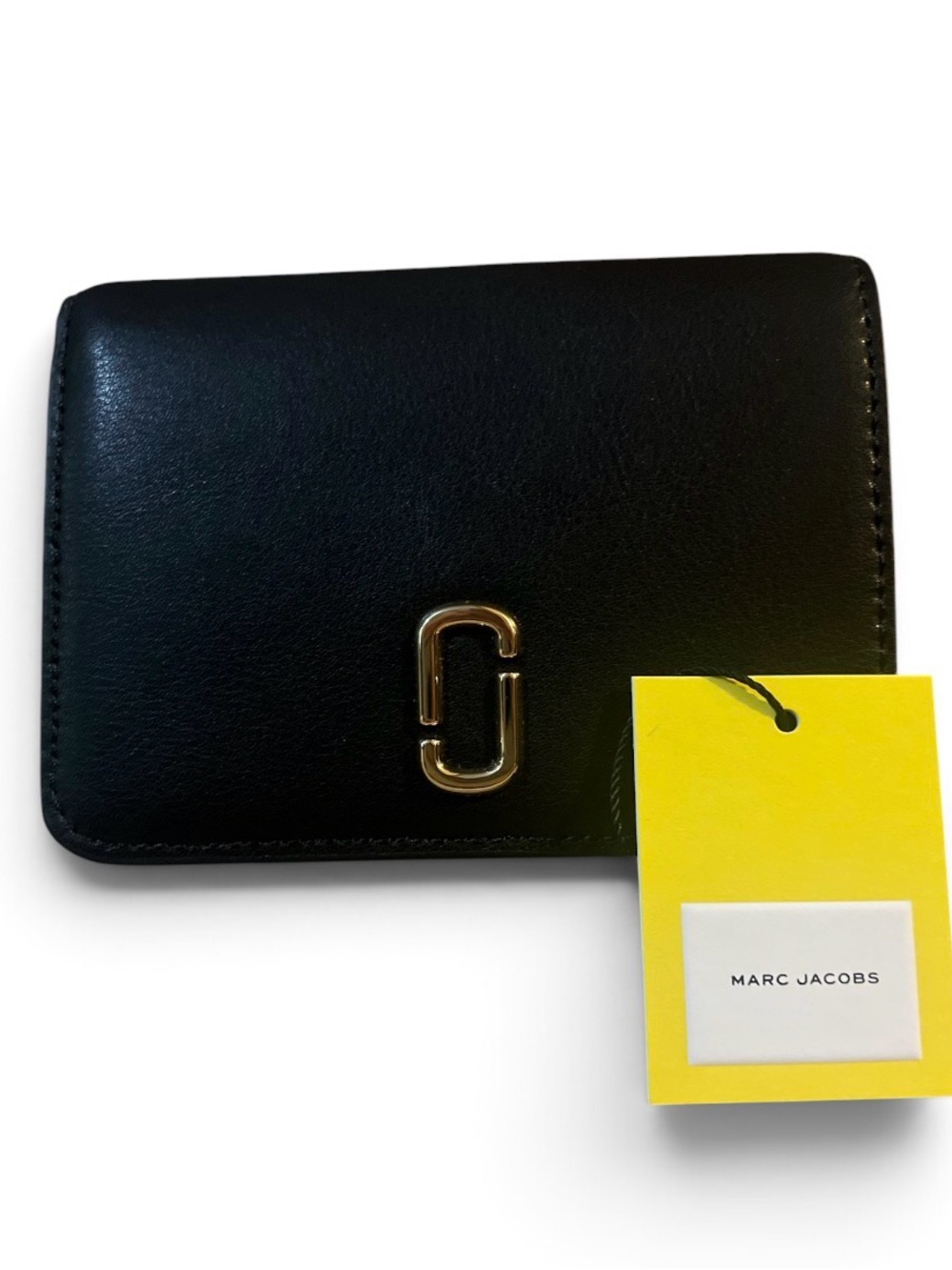 Marc Jacobs Black Leather wallet with Gold Hardware